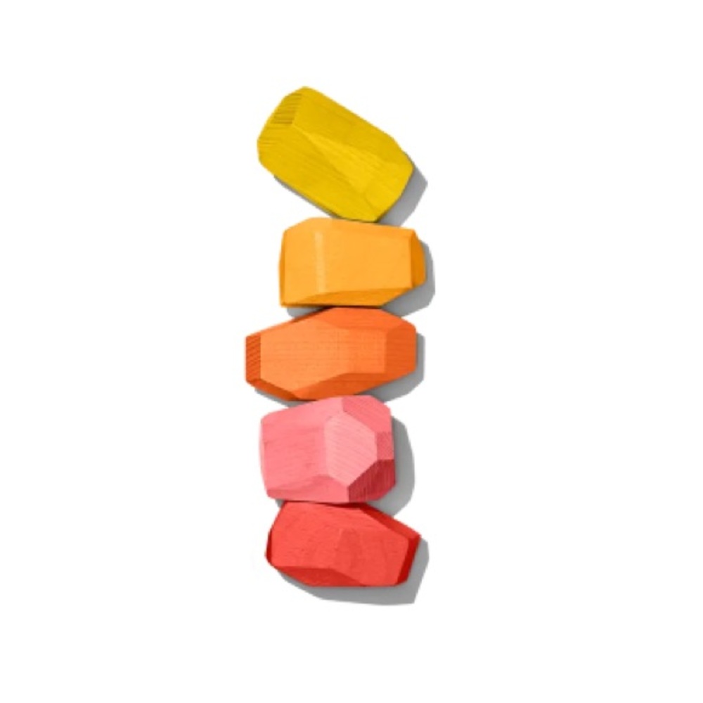 Lovevery Solid Wood Stacking Boulders